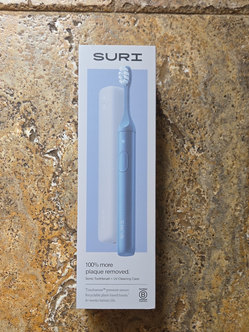 Blue SURI Electric Toothbrush with UV Cleaning Case